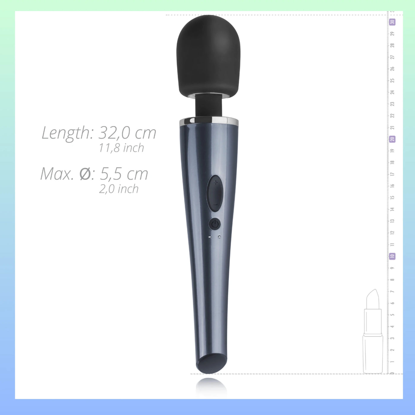 Teazers Flexible Head Lightning Wand Vibratör-Black