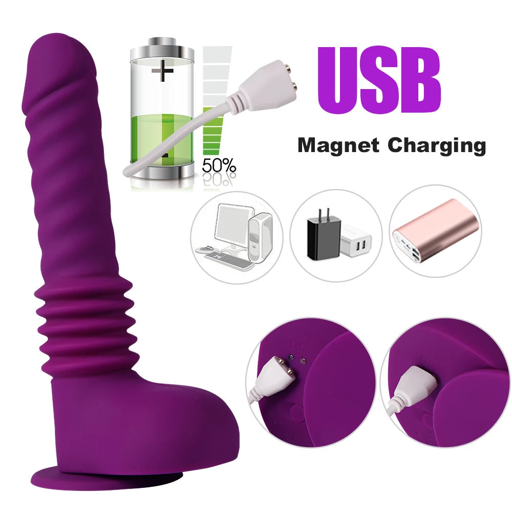 Shequ İsaiah İleri Geri Hareketli ve Dönebilen Sex Makinesi Vibratör