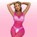 Erox She Sein Fishnet Seksi Vücut Çorabı-Pembe