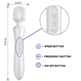 Erox Magic Wand Double Massager Masaj Wand Vibratör-White