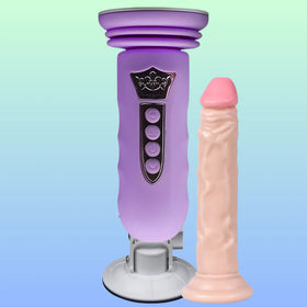 Erox Suction Cup Sex Machine Realistik Penis Uyumlu Seks Makinesi-Purple