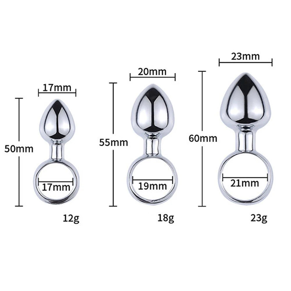 Erox Finger Medium Metal Anal Plug