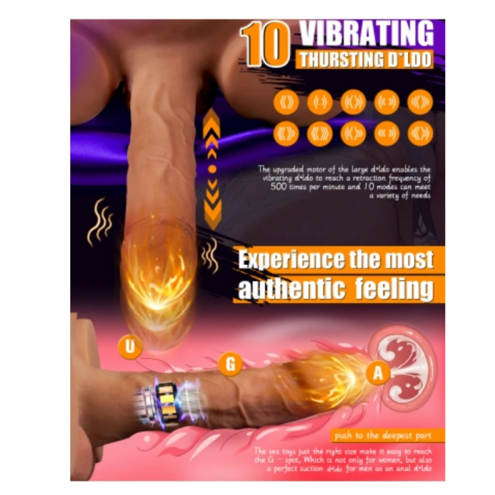Erox Masturbation İleri Geri Haraketli Titreşimli Dildo ve Kalça Mastürbatör