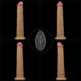 Lovetoy Dual Layered Platinum Silicone 25.3 Cm Titreşimli Realistik Penis