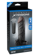 Pipedream Fantasy X-Tensions Real Feel 2'' Titreşimli Zenci Amerikan Penis Kılıfı