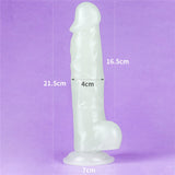 Lovetoy Lumino Play 21.5 Fosforlu Realistik Jel Penis