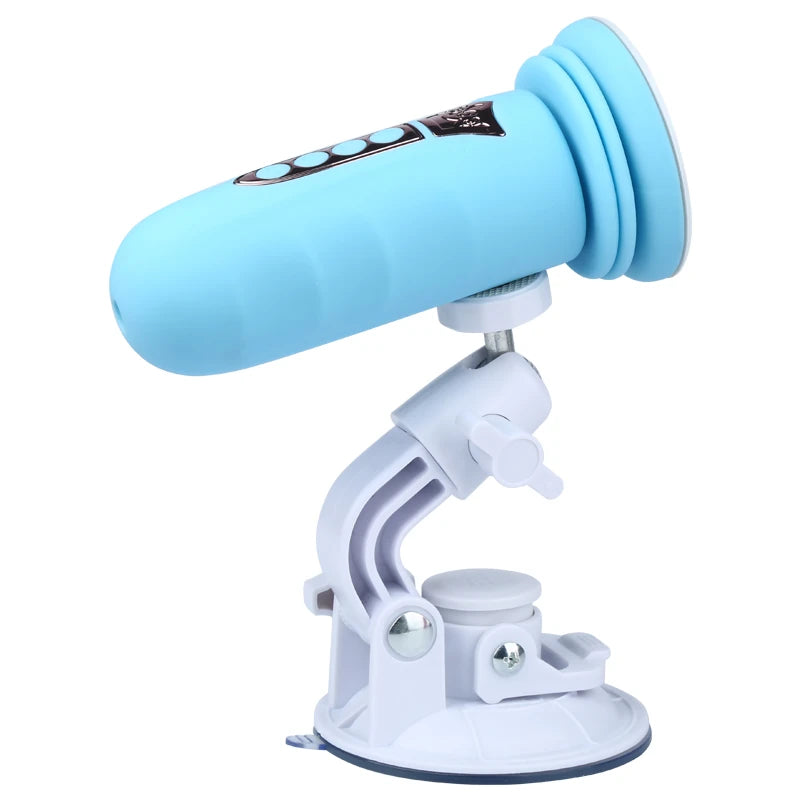 Erox Suction Cup Sex Machine Realistik Penis Uyumlu Seks Makinesi-Blue