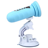 Erox Suction Cup Sex Machine Realistik Penis Uyumlu Seks Makinesi-Blue