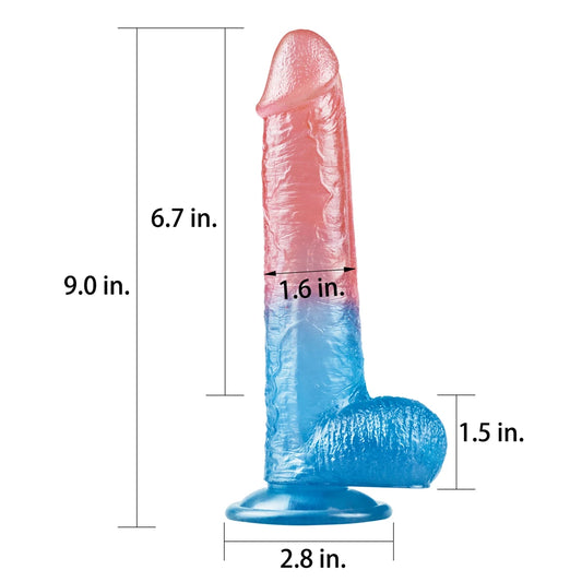 Lovetoy Dazzle Studs Dildo 23 cm Realistik Jel Penis
