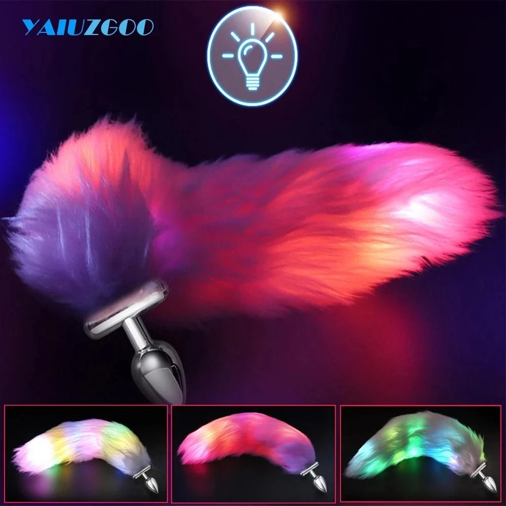 Erox The Anal Fantasy Led Lamp Tail Plug Işıklı Kuyruklu Anal Plug