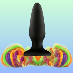 NS Novelties Unicorn Tails Kuyruklu Silikon Anal Plug Black
