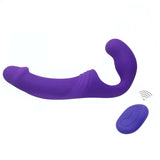 Aphrodisia Double Rider Uzaktan Kumandalı Strapless Strap-On Vibratör-Purple