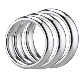 Calexotics Silver Ring 3 Piece Set Metal Penis Halkası Seti
