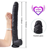 Xise Dildo Series Huoer Flexible 43 cm Realistik Büyük Penis XS-WBC10068-Black