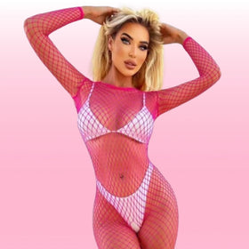 Erox She Fantasy Wear Seksi Vücut Çorabı-Pembe