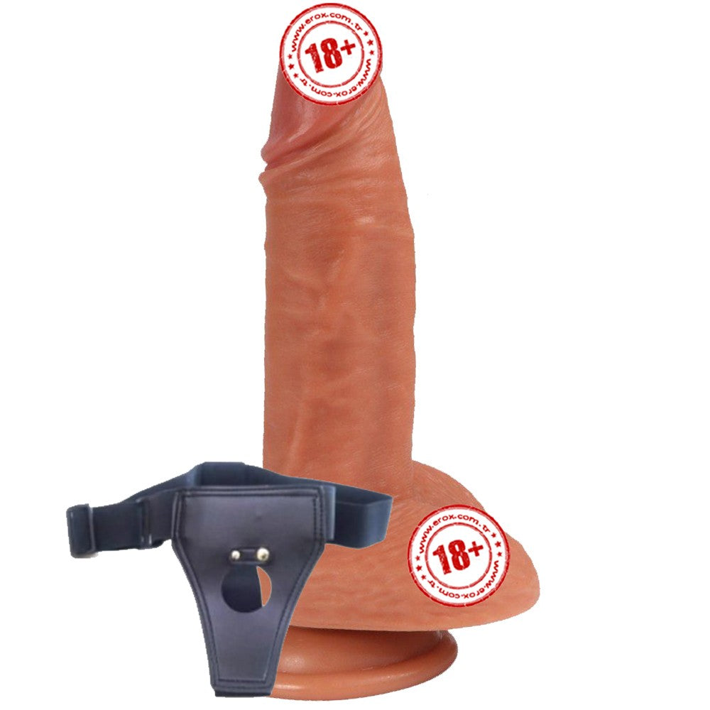 Shequ Castiel's Belden Bağlamalı 19 Cm Strapon Realistik Penis