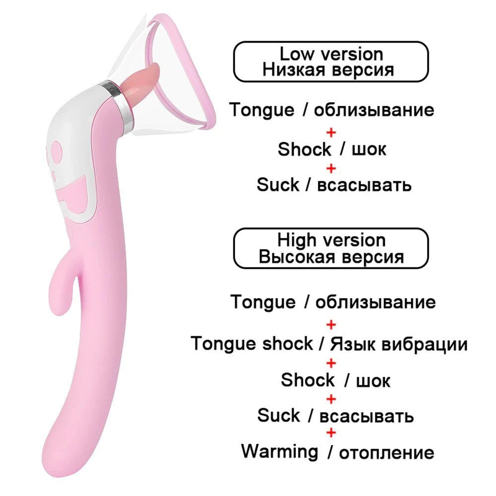 Erox Sucker Licker Çift Yönlü Isıtmalı Yalama Vibratör