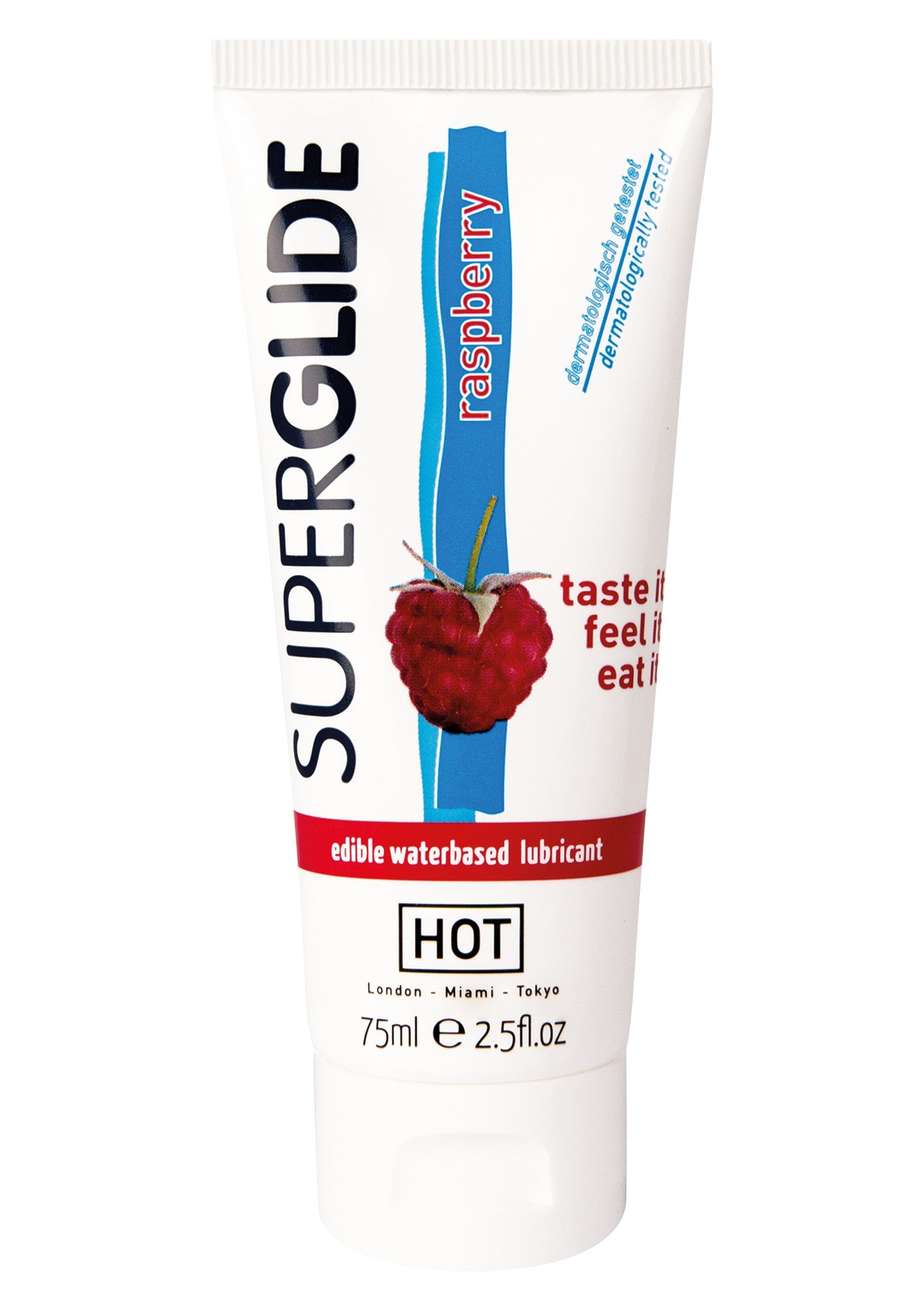Hot Products Edibles Superglide Lube 75 ml Ahududu Aromalı Kayganlaştırıcı Oral Jel