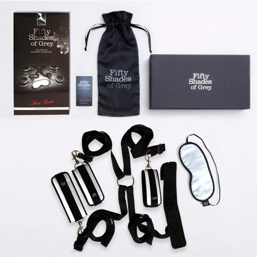 Fifty Shades of Grey Grinin Elli Tonu Yatağa Bağlama Seti Siyah