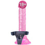 Erox Jelly Strap-On 14.5 cm Belden Bağlamalı Realistik Penis-Pink