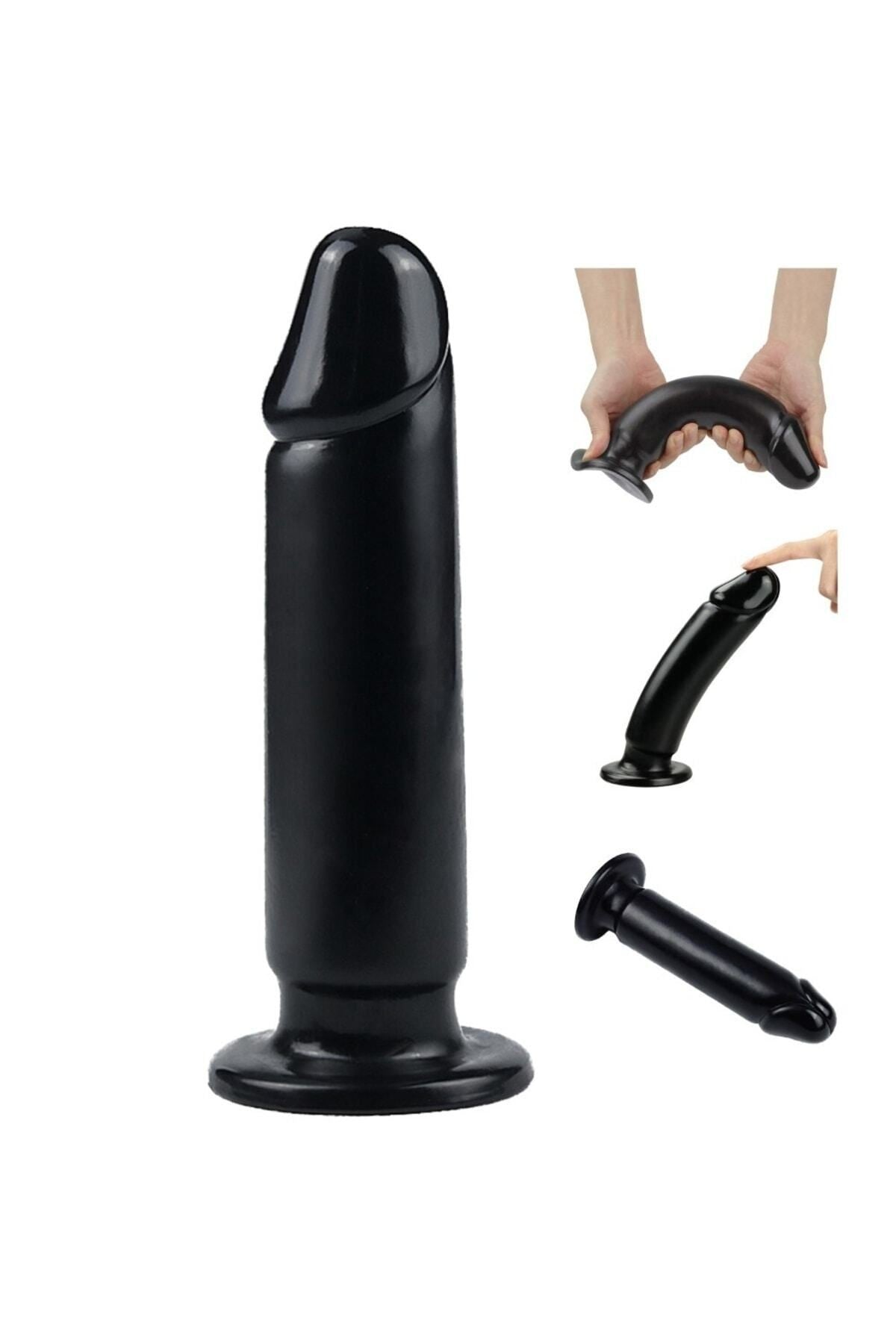 Anal Siyah 23 Cm Büyük Boy Dildo Plug