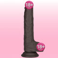 Lovetoy Sliding Skin Pro II Dual Layer Silicone Dong Black Realistik Penis LV417206