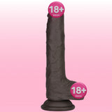 Lovetoy Sliding Skin Pro II Dual Layer Silicone Dong Black Realistik Penis LV417206