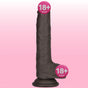 Lovetoy Sliding Skin Pro II Dual Layer Silicone Dong Black Realistik Penis LV417206