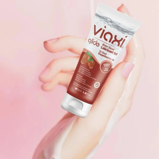 Viaxi Glide Water Based Lubricant Çilek Aromalı Kayganlaştırıcı Jel 100 Ml