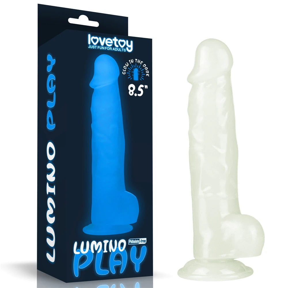 Lovetoy Lumino Play 21.5 Fosforlu Realistik Jel Penis