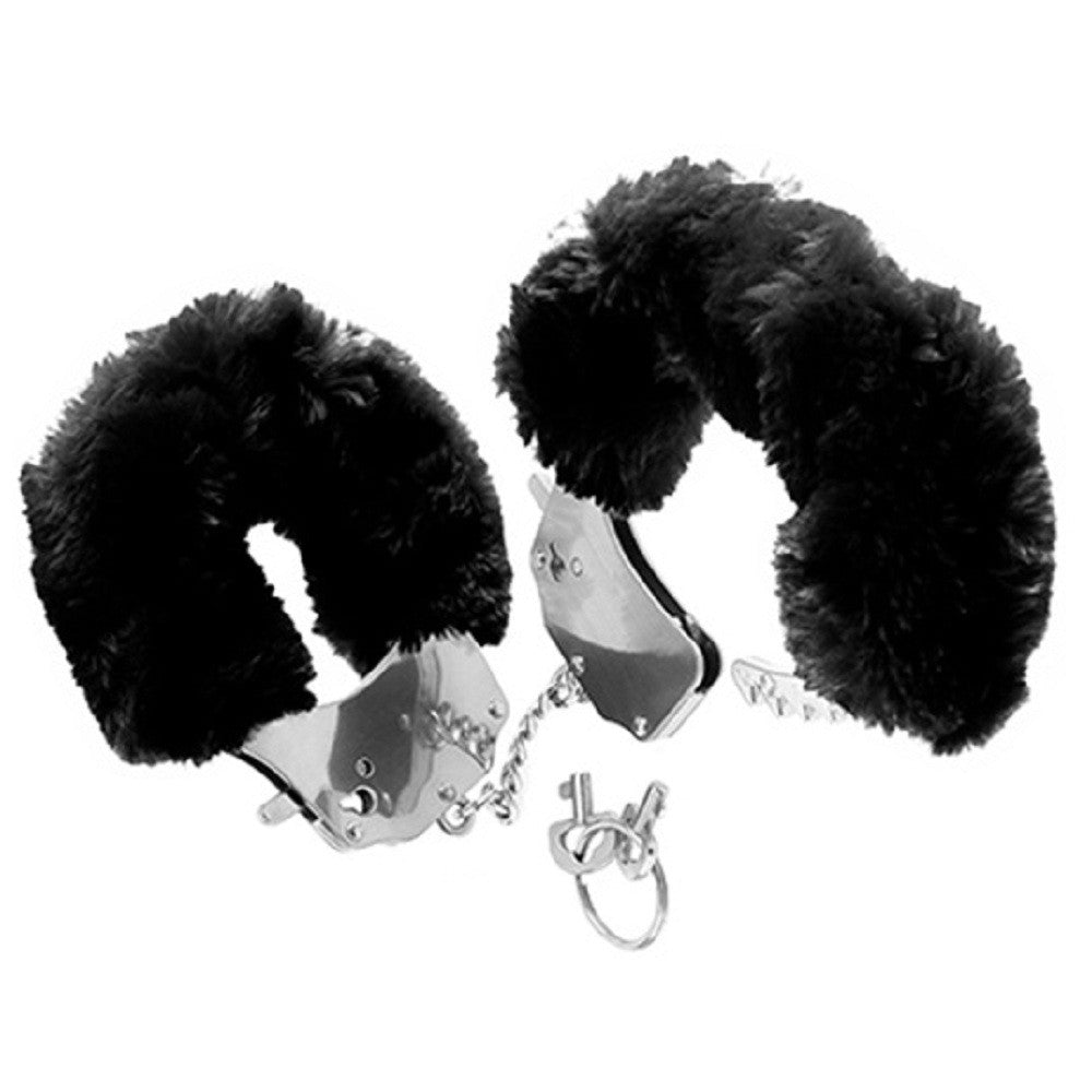 Fetish Fantasy Series Metalic Hand Cuffs Peluşlu Metal Kelepçe Siyah