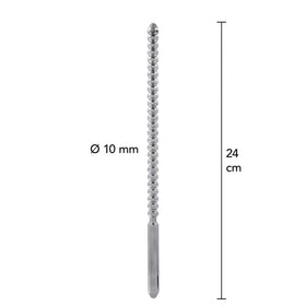 Steel Power Tools Dip Stick Ribbed 10 mm Penis Plug Stick