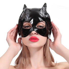 Erox Fetish Fantasy Deri Kedi Kız Maskesi