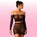 Erox Fantasy Wear Stocking Taşlı Seksi Vücut Çorabı