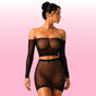 Erox Fantasy Wear Stocking Taşlı Seksi Vücut Çorabı