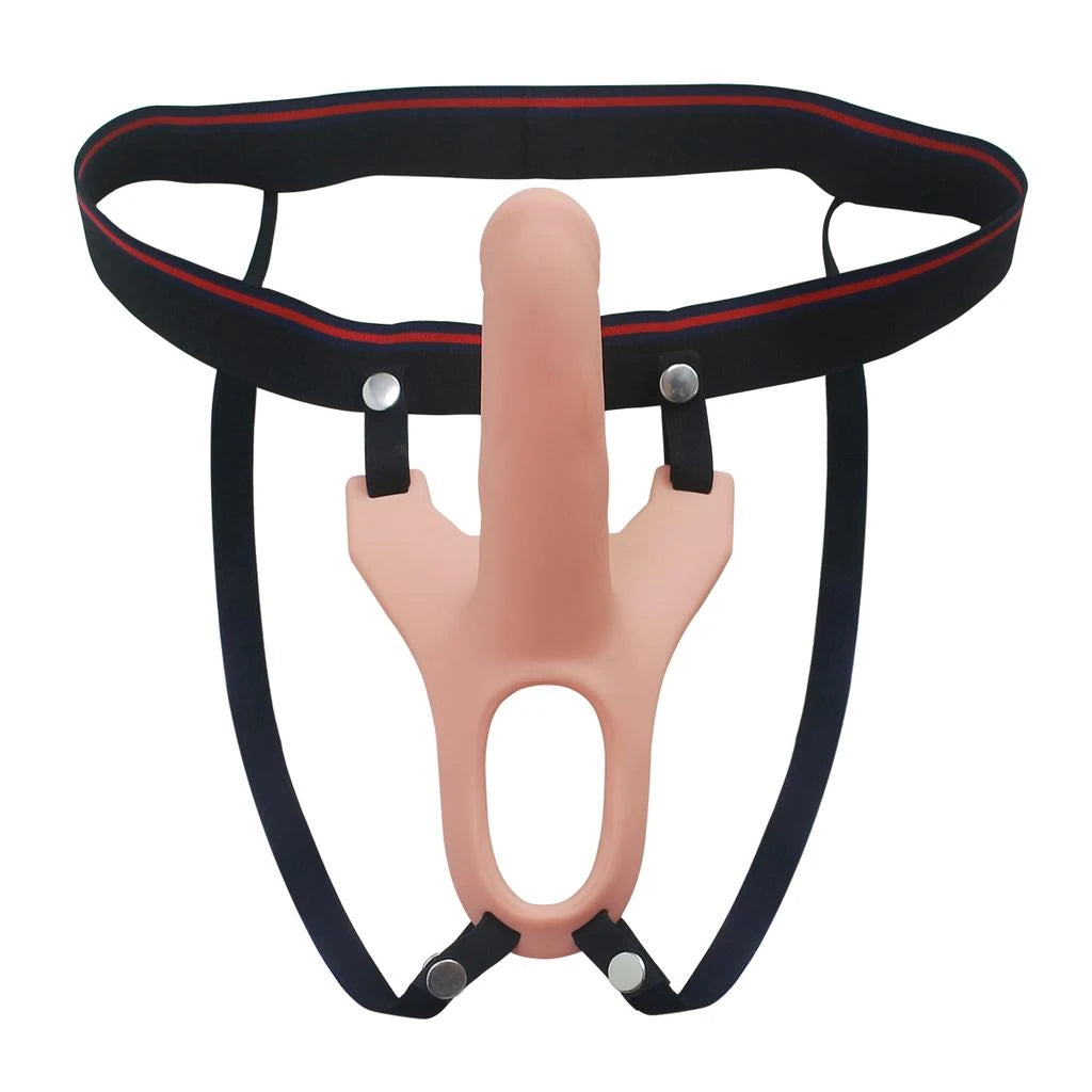 Aphrodisia Hollow Strap-On Flesh 17 Cm İçi Boş Titreşimli Kemerli Penis-Flesh