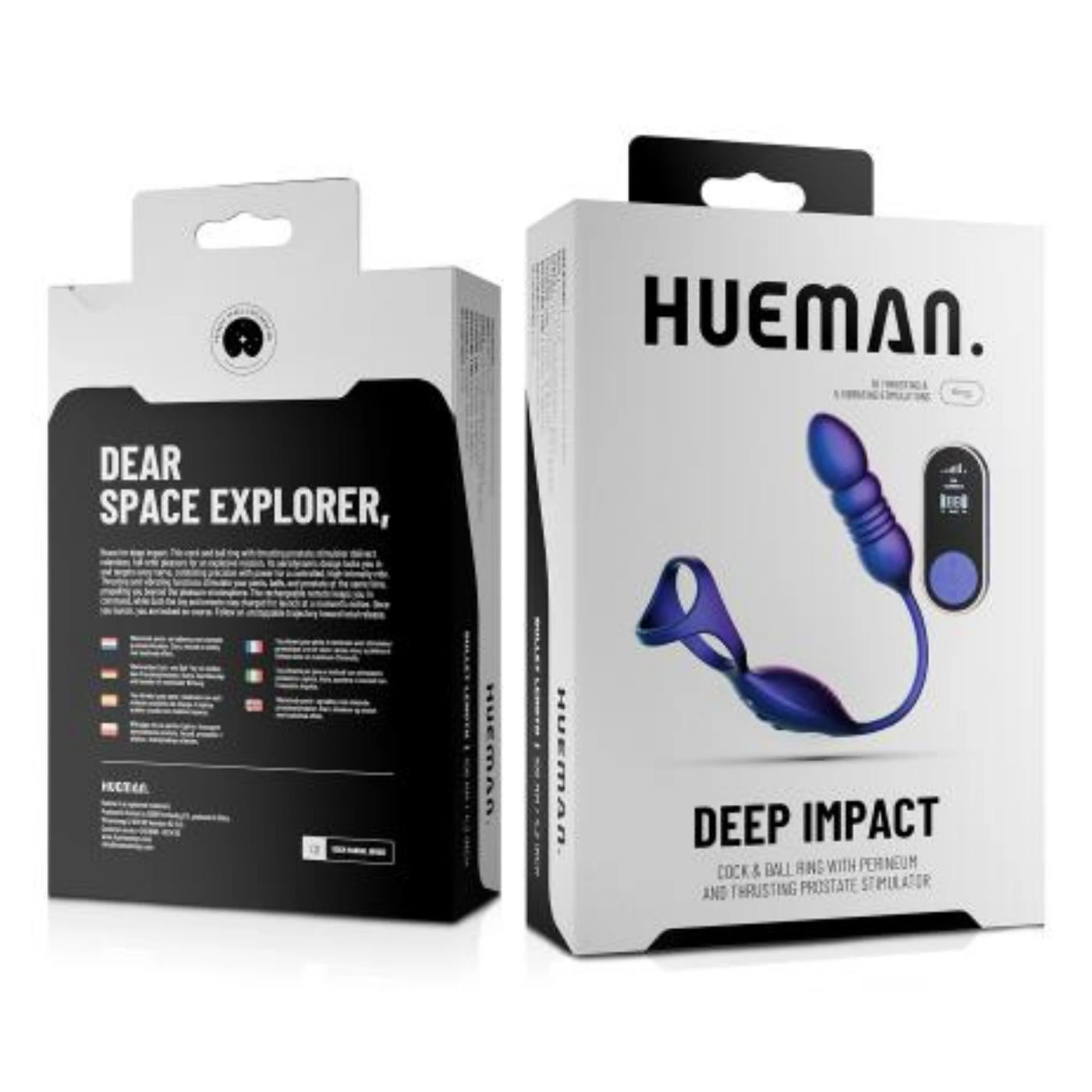 Hueman Deep Impact Cock & Ball Ring Hareketli Anal Vibratör