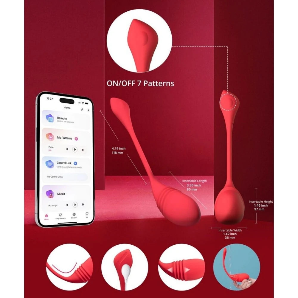 Lovense Vulse Telefon Kontrollü İtme ve Titreşimli Giyilebilir Vibratör