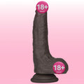 Lovetoy Sliding Skin Pro II Dual Layer Silicone Dong Black Realistik Penis LV417205