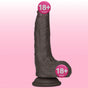 Lovetoy Sliding Skin Pro II Dual Layer Silicone Dong Black Realistik Penis LV417205