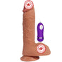 Shequ Dildo Series Buru Çift Katmanlı 22 Cm Titreşimli Realistik Penis