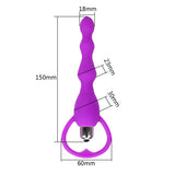 Erox Anal Fantasy Boğumlu Titreşimli Anal Vibratör-Purple