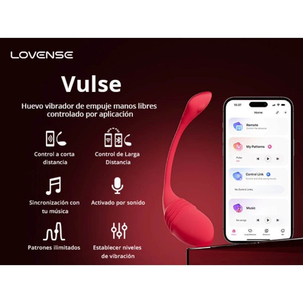 Lovense Vulse Telefon Kontrollü İtme ve Titreşimli Giyilebilir Vibratör