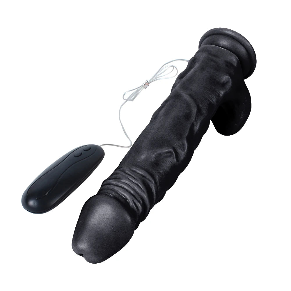 Xise Dildo Series Victory Hero 24 cm Titreşimli Realistik Penis XS-WBC10005-Black