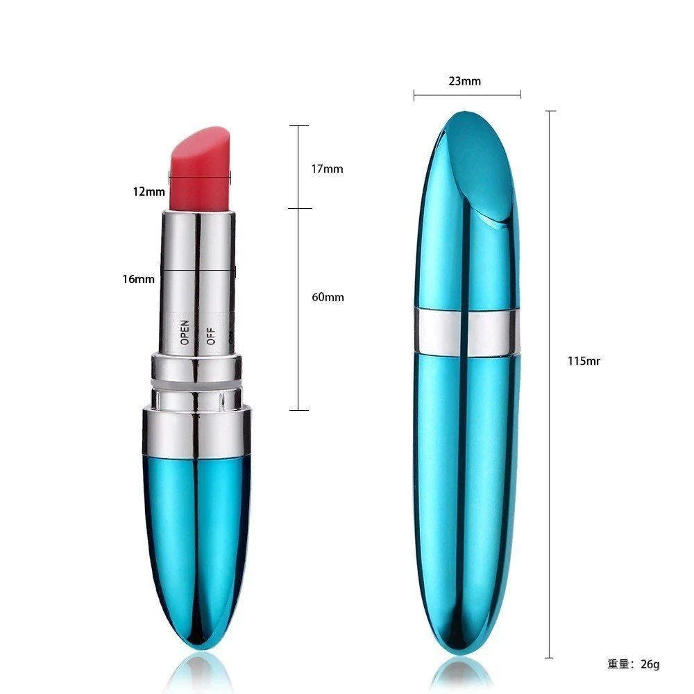 Erox Lipstick Compact Power Full Mini Ruj Vibratör-Red