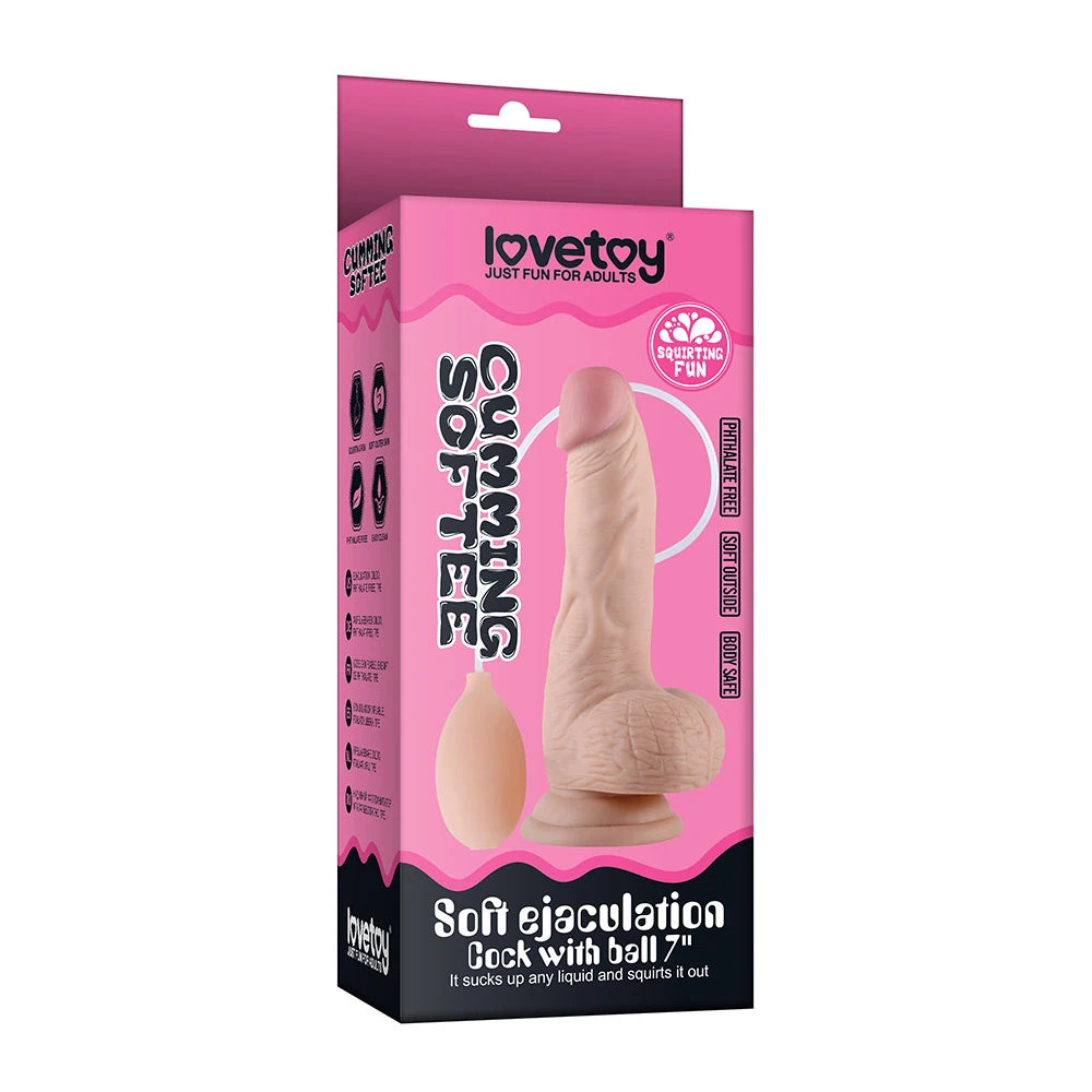 Lovetoy Soft Ejaculation Cock Dildo 20 Cm Boşalabilir Realistik Penis LV316002