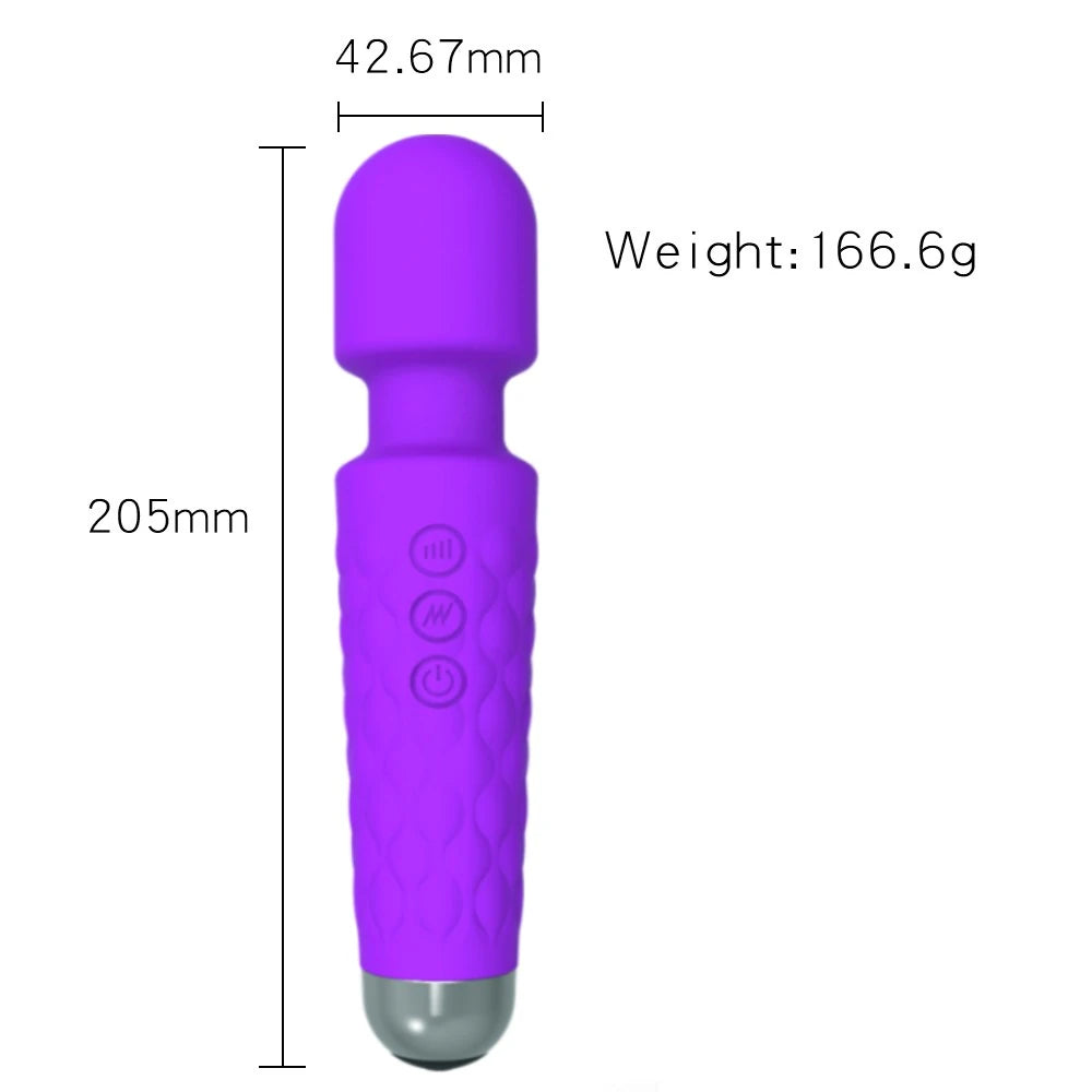 Erox Massage Vibes Purple Ultra Güçlü 20 Mod Usb Şarjlı Masaj Vibratör