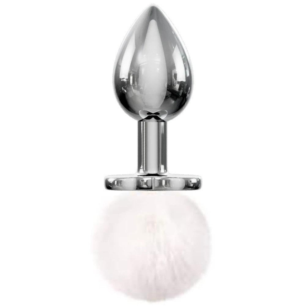 Erox Luxury Bunny Tail Peluşlu Metal Anal Plug