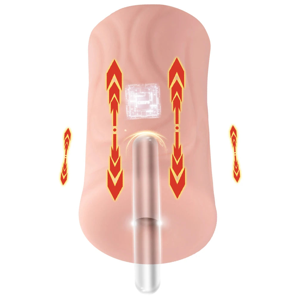 Shequ No.1 White Vagina İleri Geri Hareketli Vajina Masturbator SQ-MAT60135