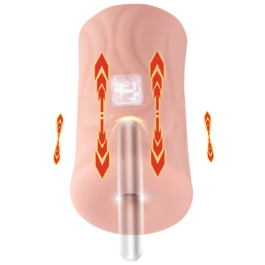 Shequ No.1 White Vagina İleri Geri Hareketli Vajina Masturbator SQ-MAT60135